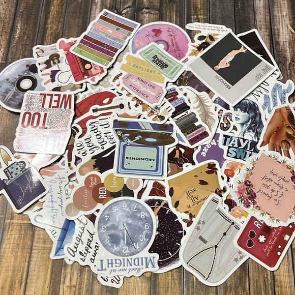 5for$10 Singer Taylor Swift Vibrant 50Pc Album Stickers Stick on Notebooks - Picture 1 of 4